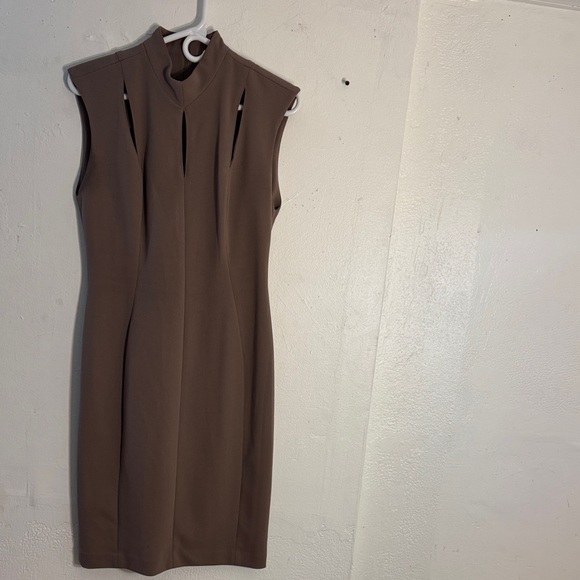 Calvin Klein Brown sleeveless Dress size 4 pre-owned - Picture 6 of 16